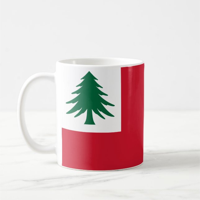 Flagge von Neuengland (nur Kiefer) - inoffiziell Kaffeetasse (Links)