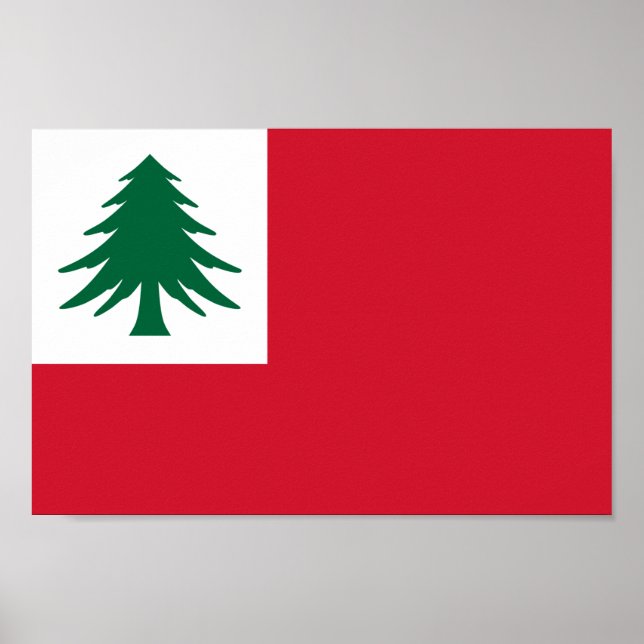 Flagge von Neuengland (nur Kiefer) - inoffiziell Poster (Vorne)