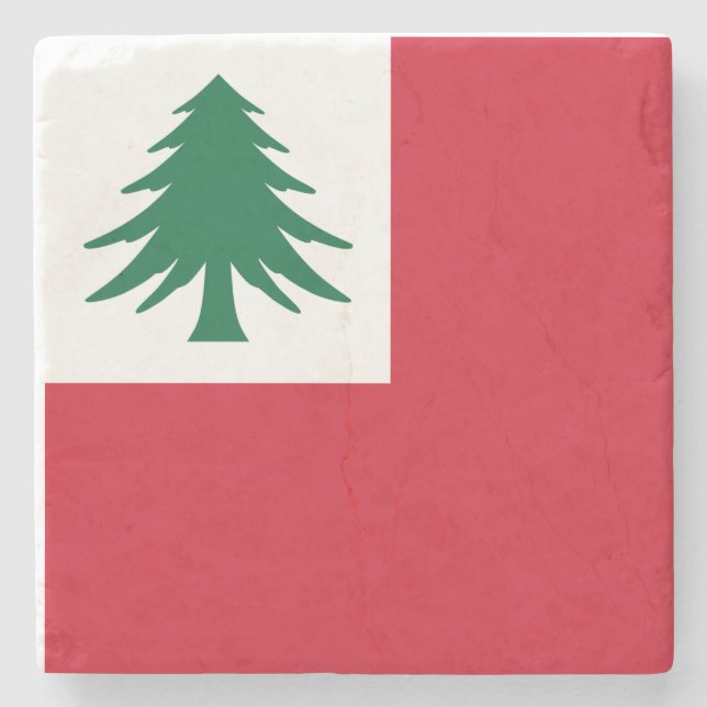 Flagge von Neuengland (nur Kiefer) - inoffiziell Steinuntersetzer (Vorderseite)