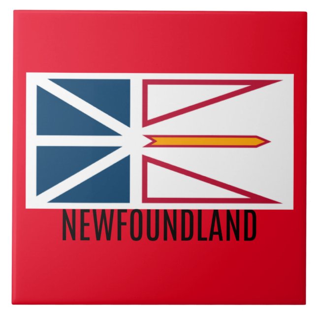 Flagge von Neufundland Fliese (Vorderseite)