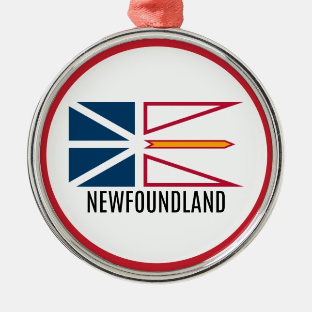 Flagge von Neufundland Ornament Aus Metall (Vorne)