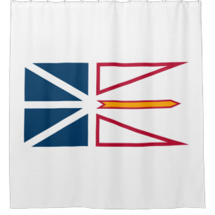 Flagge von Neufundland und Labrador (Kanada) Duschvorhang