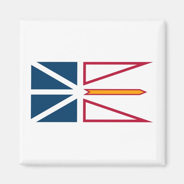 Flagge von Neufundland und Labrador (Kanada) Magnet (Vorne)
