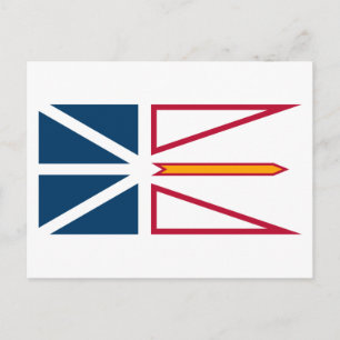 Flagge von Neufundland und Labrador (Kanada) Postkarte