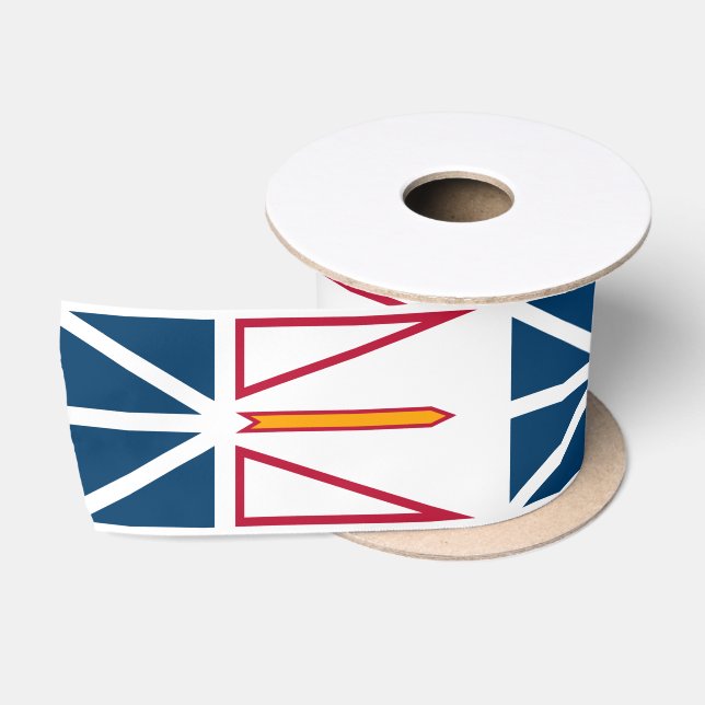 Flagge von Neufundland und Labrador (Kanada) Satinband (Spule)