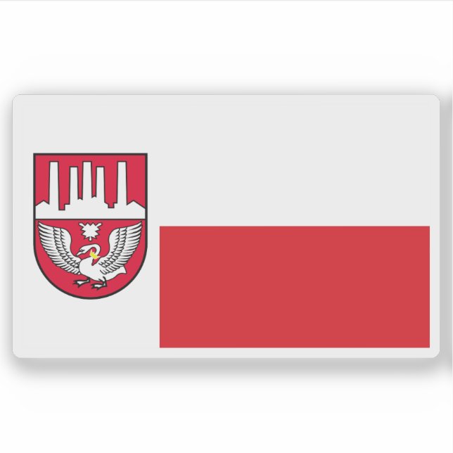 Flagge von Neumünster, Deutschland Aufkleber (Vorderseite)