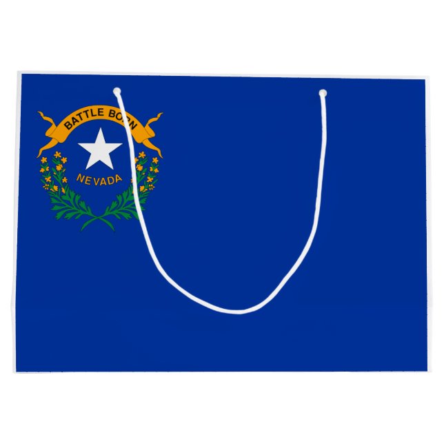 Flagge von Nevada Große Geschenktüte (Rückseite)