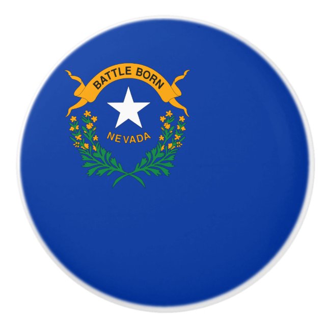 Flagge von Nevada Keramikknauf (Vorderseite)