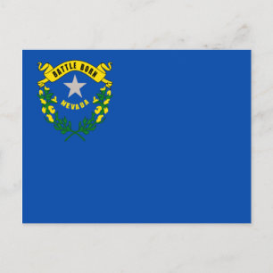 Flagge von Nevada Postkarte