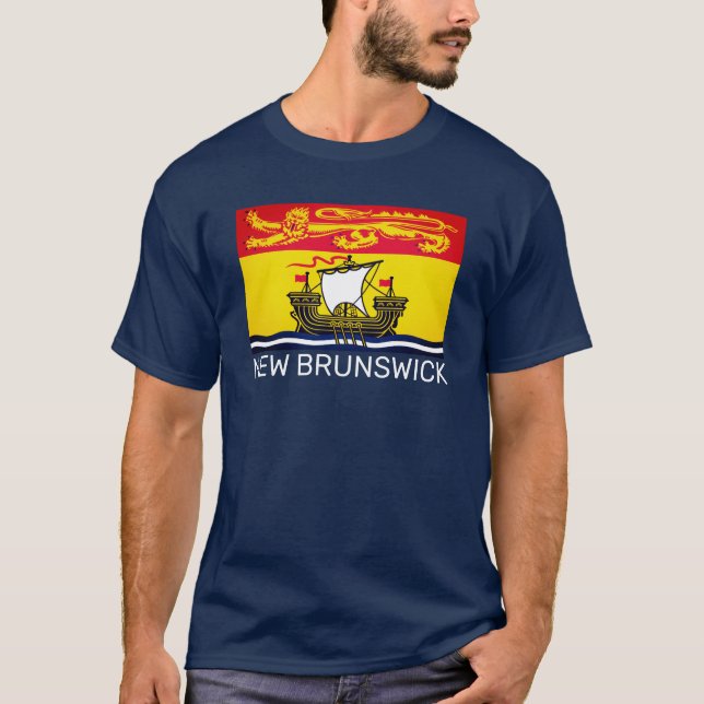Flagge von New Brunswick, Kanada T-Shirt (Vorderseite)
