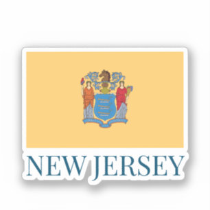 Flagge von New Jersey Aufkleber