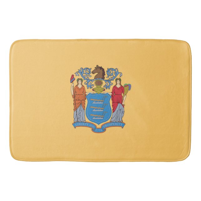 Flagge von New Jersey Badematte (Vorderseite)