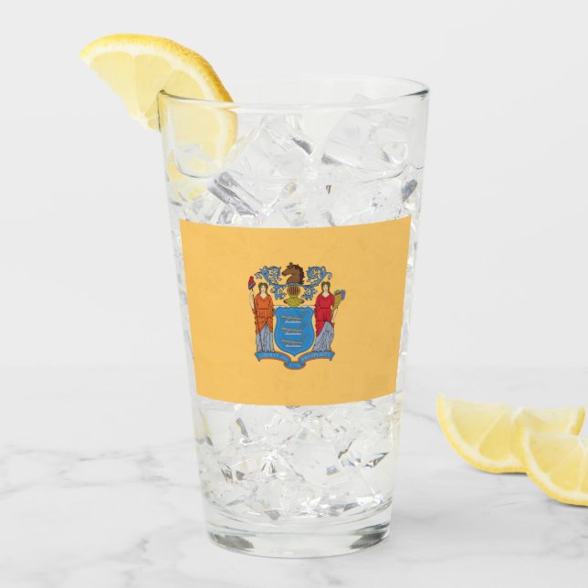 Flagge von New Jersey Glas (Vorderseite Ice)