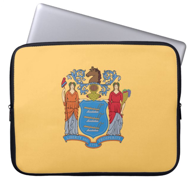 Flagge von New Jersey Laptopschutzhülle (Vorderseite)