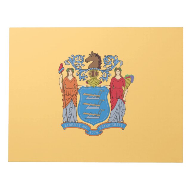 Flagge von New Jersey Notizblock (Vorderseite)