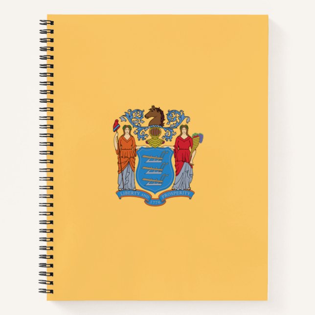 Flagge von New Jersey Notizbuch (Vorderseite)