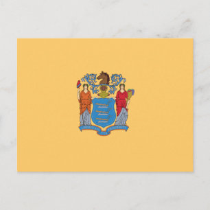 Flagge von New Jersey Postkarte