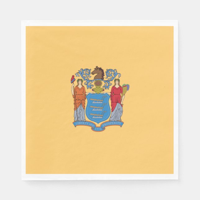 Flagge von New Jersey Serviette (Vorderseite)
