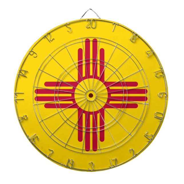 Flagge von New Mexico Dartscheibe (vorne)