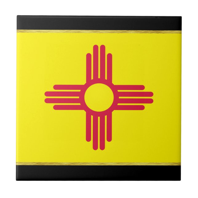 Flagge von New Mexico Fliese (Vorderseite)