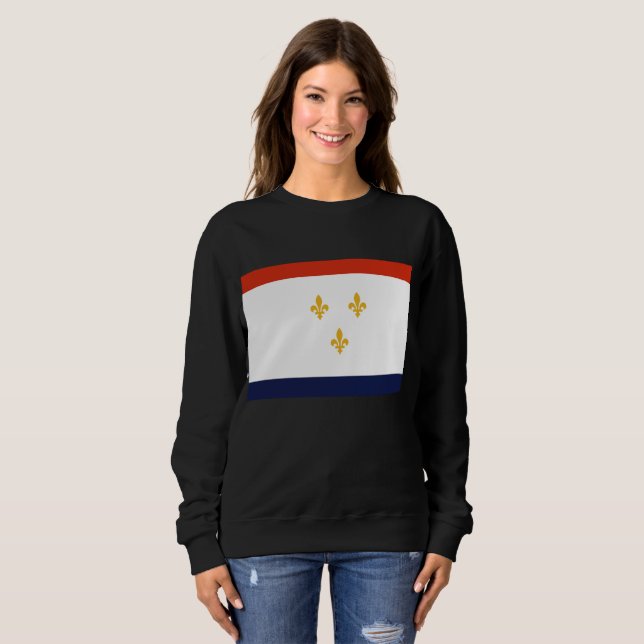 Flagge von New Orleans Sweatshirt (Vorne ganz)