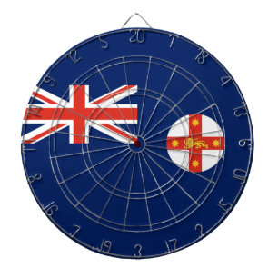 Flagge von New South Wales (australischer Staat) Dartscheibe