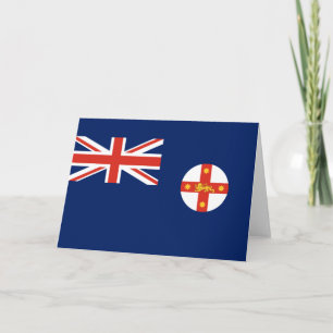 Flagge von New South Wales (australischer Staat) Karte