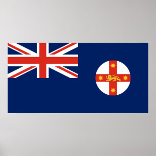 Flagge von New South Wales (australischer Staat) Poster