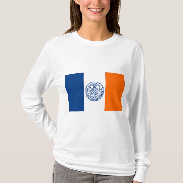 Flagge von New York City T-Shirt (Vorderseite)