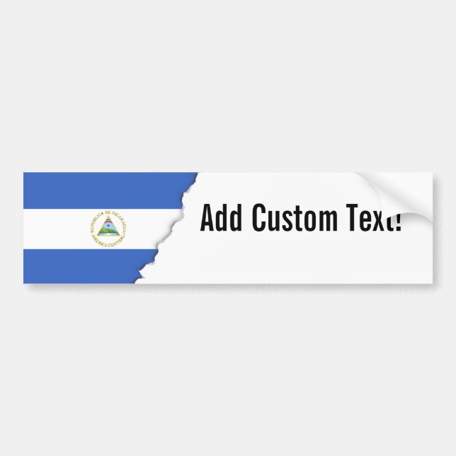Flagge von Nicaragua Autoaufkleber (Vorne)