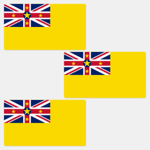 Flagge von Niue Etiketten