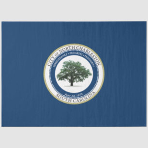 Flagge von Nord-Charleston (South Carolina) Seidenpapier