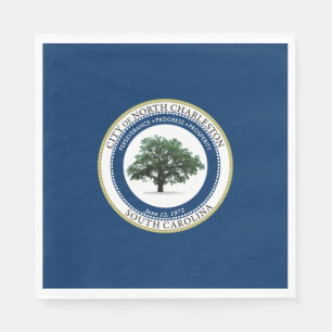 Flagge von Nord-Charleston (South Carolina) Serviette
