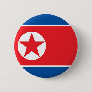 Flagge von Nordkorea auf Button-/Knopf-Abzeichen Button