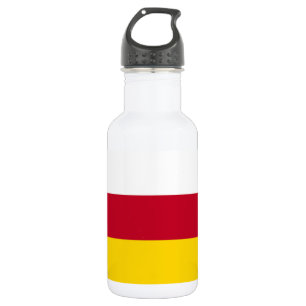 Flagge von Nordossetien Edelstahlflasche