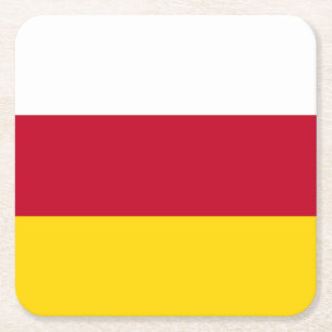 Flagge von Nordossetien Rechteckiger Pappuntersetzer