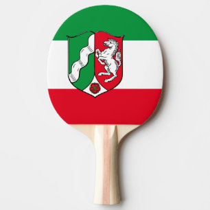 Flagge von Nordrhein-Westfalen Ping Pong Paddle Tischtennis Schläger