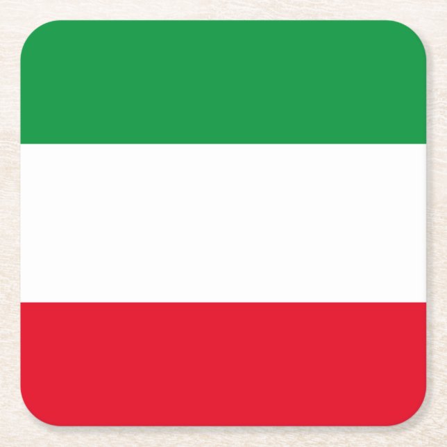 Flagge von Nordrhein-Westfalen Rechteckiger Pappuntersetzer (Vorderseite)