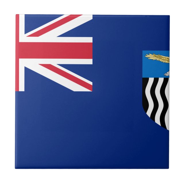 Flagge von Nordrhodesien Fliese (Vorderseite)