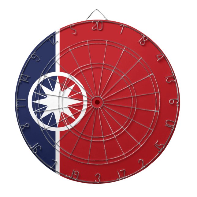 Flagge von Norman (Oklahoma) Dartscheibe (vorne)