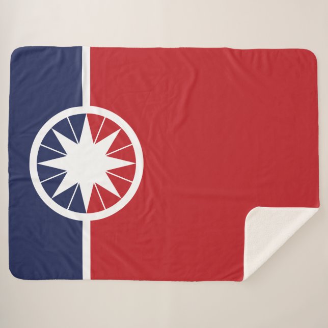 Flagge von Norman (Oklahoma) Sherpadecke (Vorderseite (Horizontal))