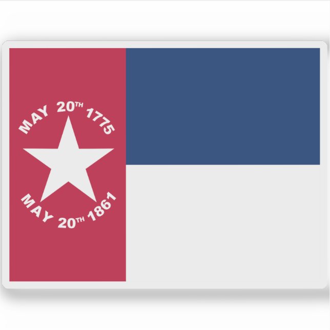 Flagge von North Carolina (1861-1865) Aufkleber (Vorderseite)