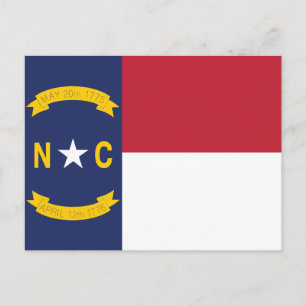 Flagge von North Carolina Old North Postkarte