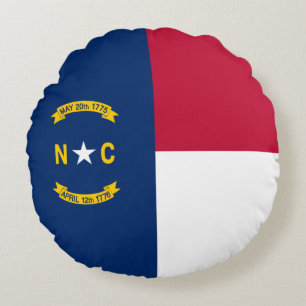 Flagge von North Carolina Rundes Kissen