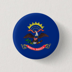 Flagge von North Dakota Button