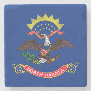 Flagge von North Dakota Steinuntersetzer