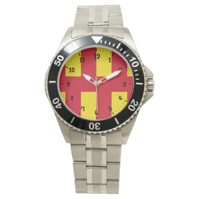 Flagge von Northumberland Watch Armbanduhr (Vorderseite)