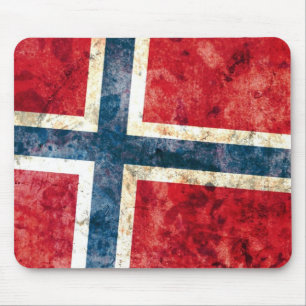 Flagge von Norwegen Mousepad