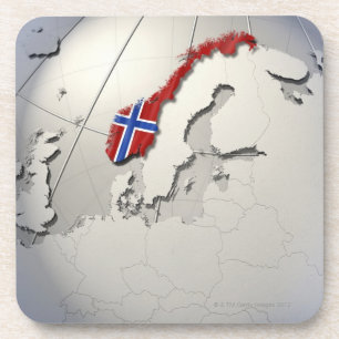 Flagge von Norwegen Untersetzer
