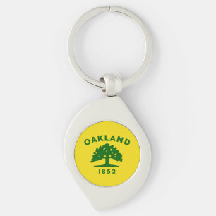 Flagge von Oakland, Kalifornien Schlüsselanhänger